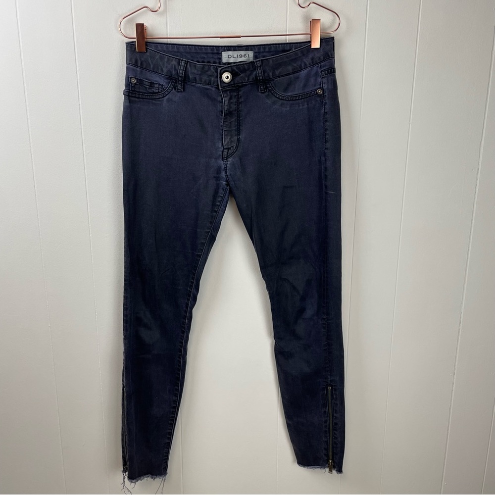 DL 1961 Instasculpt Ankle Skinny Divingbell Zipper Denim Jeans